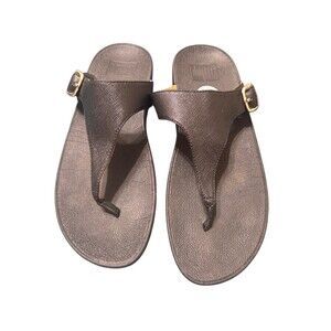 Fitflop Thong Sandals The Skinny 458-001 Black Micro Wobbleboard Women's 6 S1